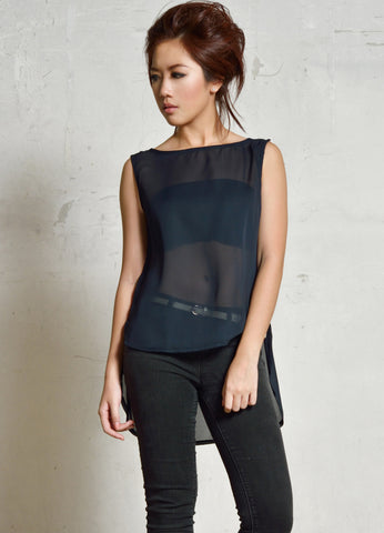 Caged Back Top